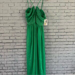 A New Day Green Ruched Maxi Dress